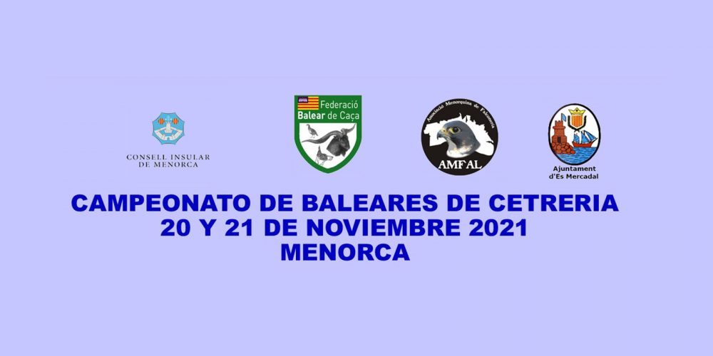 Campeonato de Baleares de Cetrería los próximos días 20 y 21 de noviembre en Es Mercadal