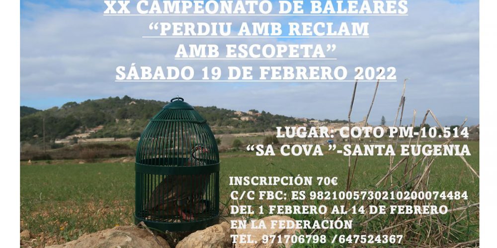 XX Campeonato de Baleares de «Perdiu amb Reclam amb Escopeta»