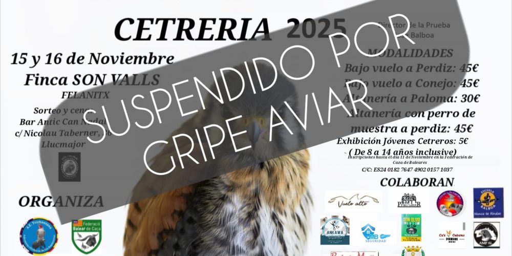 Cancelado el Campeonato de Baleares de Cetrería