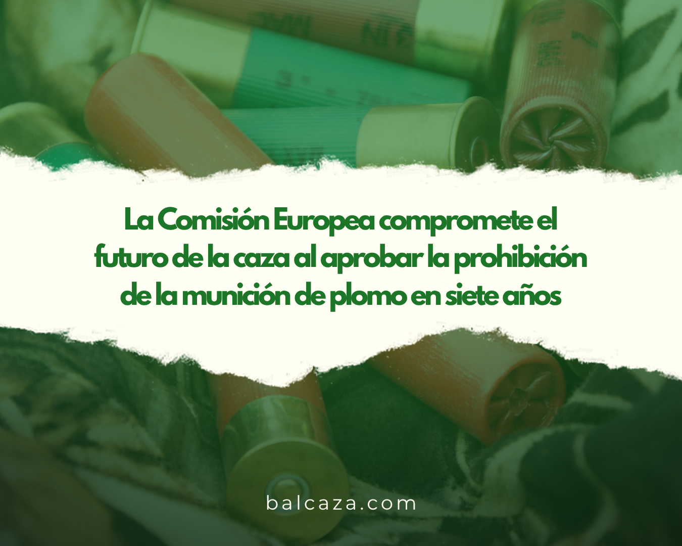 La Comisión Europea compromete el futuro de la caza al aprobar la prohibición de la munición de plomo en siete años