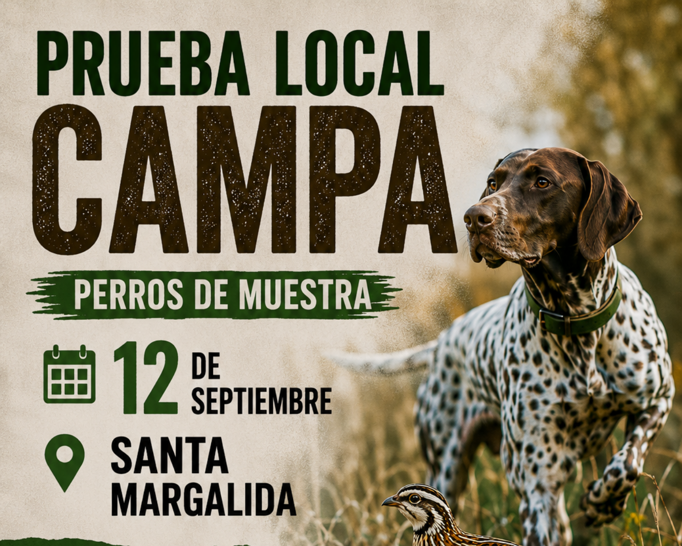Prueba local CAMPA · Perros de muestra
